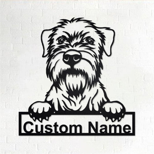 Custom Metal Sign, Wheaten Terrier Dog Metal Signs, Anniversary Gift, Dog House Sign, Dog Wall Art, Outdoor Sign, Home Decor Sign