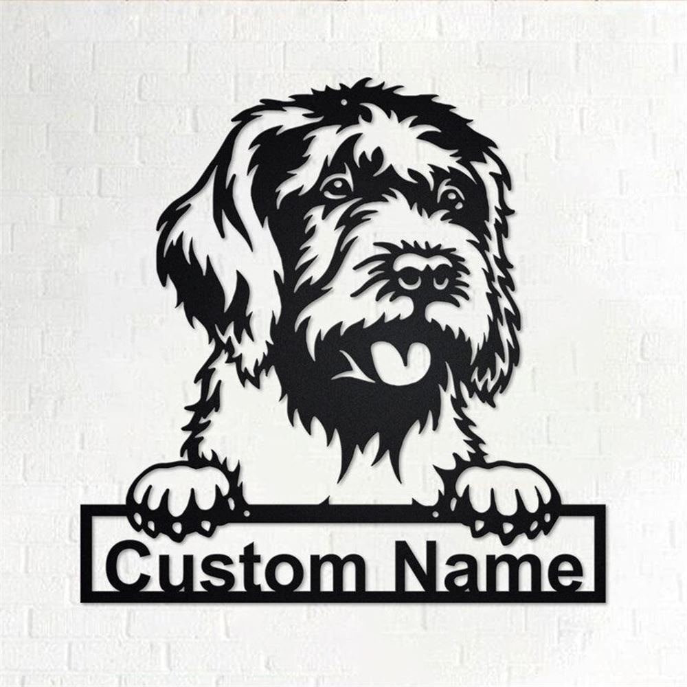 Custom Metal Sign, Wirehaired Pointing Griffon Dog Metal Sign, Anniversary Gift, Dog House Sign, Outdoor Sign, Home Decor Sign