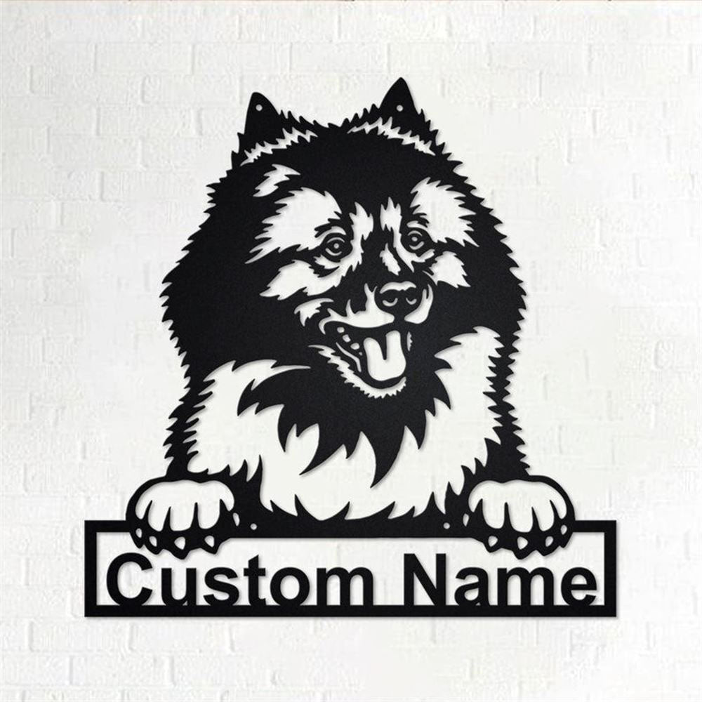 Custom Metal Sign, Wolf Spitz Dog Metal Sign, Anniversary Gift, Dog House Sign, Dog Wall Art, Outdoor Sign, Home Decor Sign