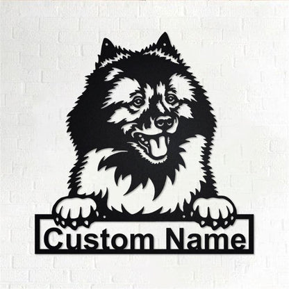 Custom Metal Sign, Wolf Spitz Dog Metal Sign, Anniversary Gift, Dog House Sign, Dog Wall Art, Outdoor Sign, Home Decor Sign