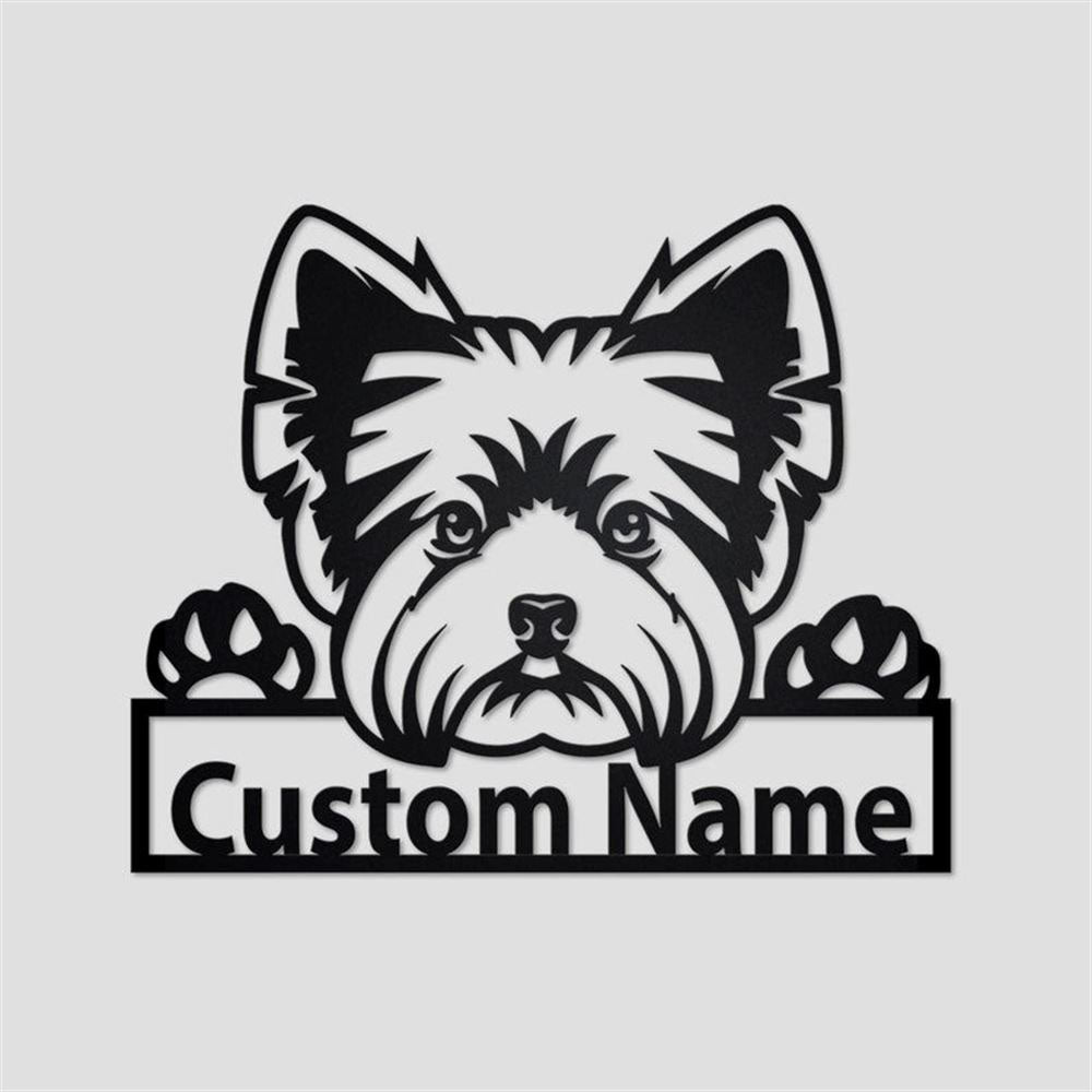 Custom Metal Sign, Yorkshire Terrier Metal Sign, Anniversary Gift, Dog House Sign, Dog Wall Art, Outdoor Sign, Home Decor Sign