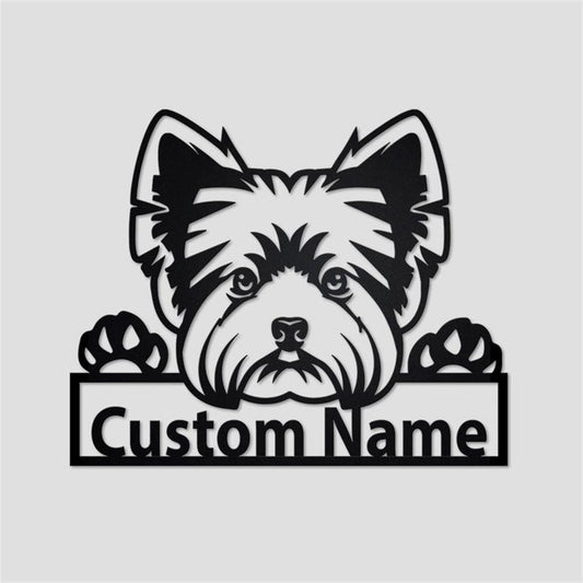 Custom Metal Sign, Yorkshire Terrier Metal Sign, Anniversary Gift, Dog House Sign, Dog Wall Art, Outdoor Sign, Home Decor Sign