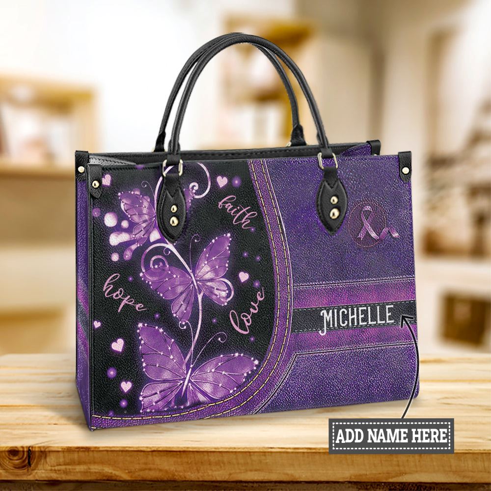 Custom Name Faith Leather Bag, Women's Pu Leather Bag, Best Mother's Day Gifts