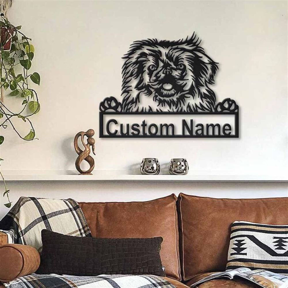 Custom Pekingese Dog Metal Sign, Led Lights Pekingese Sign, Dog Lover Gift, Dog Wall Sign, Home Decor Sign