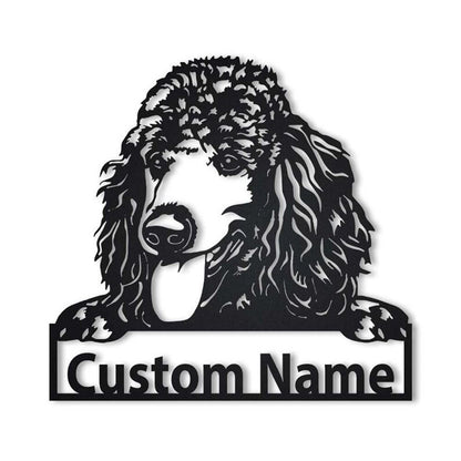 Custom Poodle Dog Metal Sign, Led Lights Poodle Dog Sign, Dog Lover Gift, Dog Wall Sign, Home Decor Sign