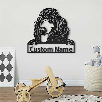 Custom Poodle Dog Metal Sign, Led Lights Poodle Dog Sign, Dog Lover Gift, Dog Wall Sign, Home Decor Sign