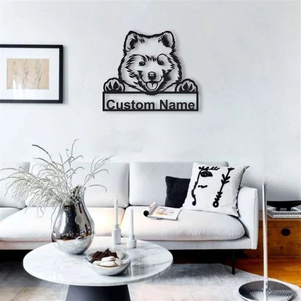 Custom Samoyed Dog Metal Sign, Led Lights Samoyed Metal Sign, Dog Lover Gift, Dog Wall Sign, Home Decor Sign