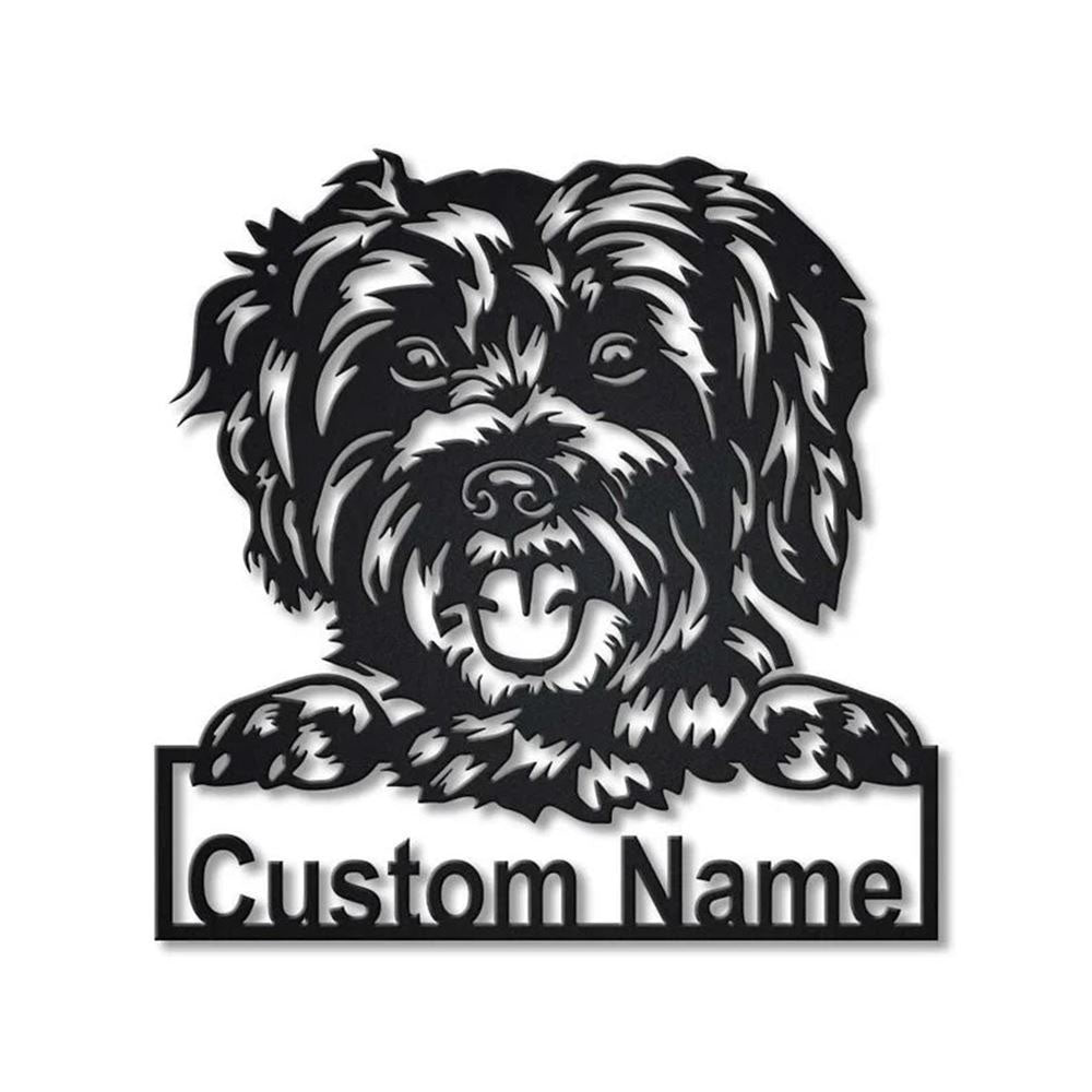Custom Schnoodle Dog Metal Sign, Led Lights Schnoodle Sign, Dog Lover Gift, Dog Wall Sign, Home Decor Sign