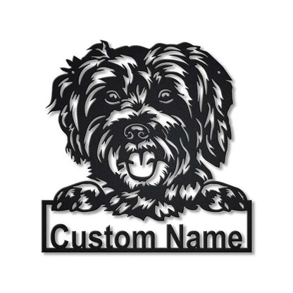 Custom Schnoodle Dog Metal Sign, Led Lights Schnoodle Sign, Dog Lover Gift, Dog Wall Sign, Home Decor Sign