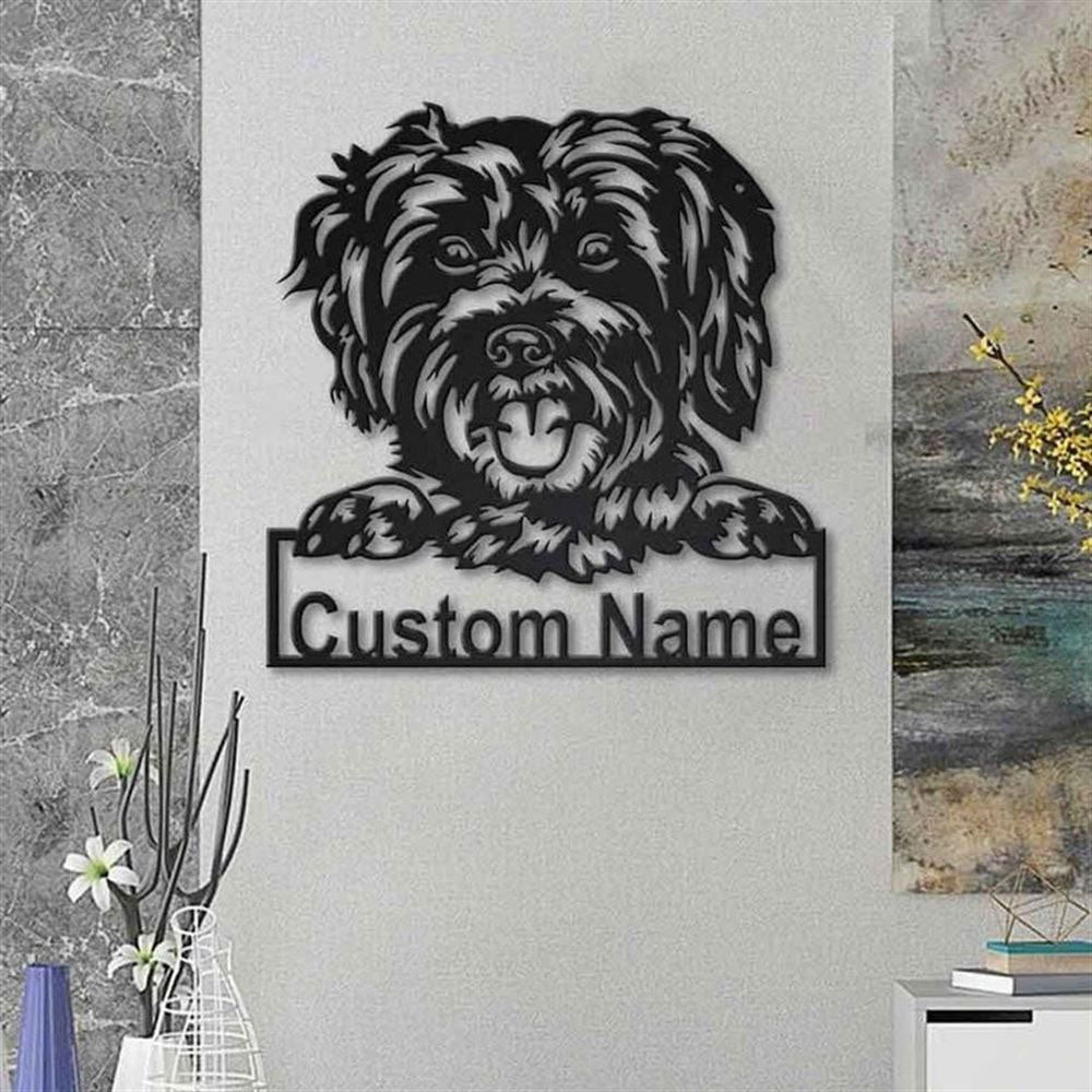 Custom Schnoodle Dog Metal Sign, Led Lights Schnoodle Sign, Dog Lover Gift, Dog Wall Sign, Home Decor Sign