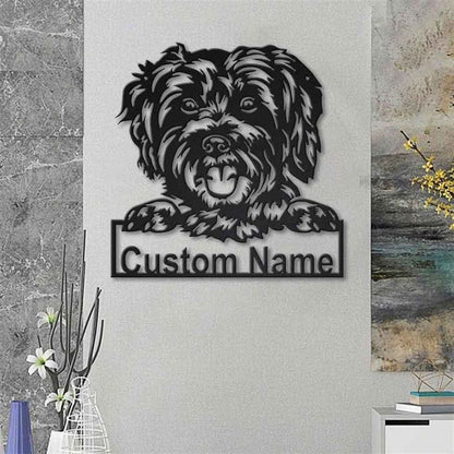 Custom Schnoodle Dog Metal Sign, Led Lights Schnoodle Sign, Dog Lover Gift, Dog Wall Sign, Home Decor Sign