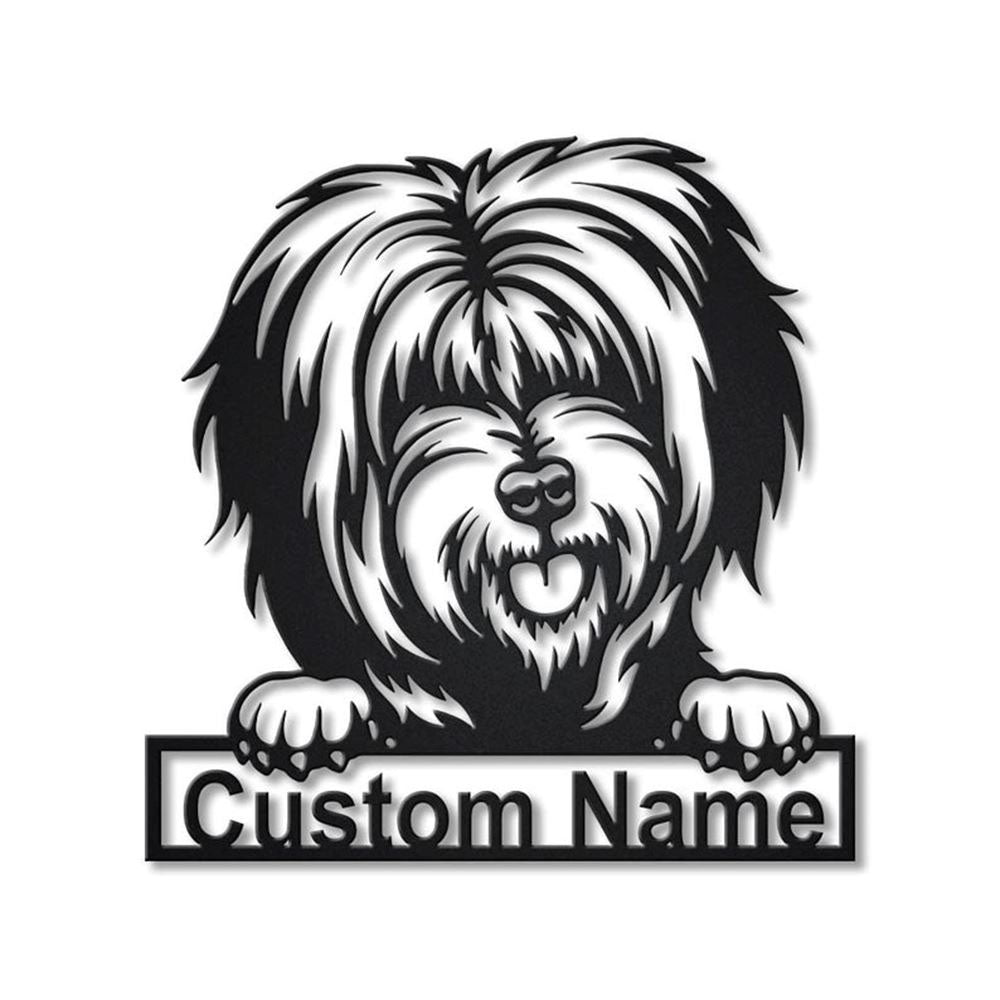 Custom Tibetan Terrier Dog Metal Sign, Led Lights Tibetan Terrier Sign, Dog Lover Gift, Dog Wall Sign, Home Decor Sign
