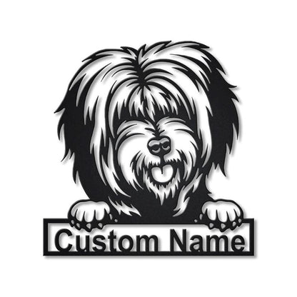 Custom Tibetan Terrier Dog Metal Sign, Led Lights Tibetan Terrier Sign, Dog Lover Gift, Dog Wall Sign, Home Decor Sign