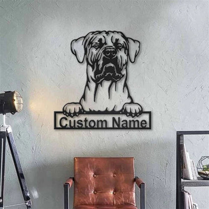 Custom Tosa Inu Dog Metal Sign, Led Lights Tosa Inu Sign, Dog Lover Gift, Dog Wall Sign, Home Decor Sign