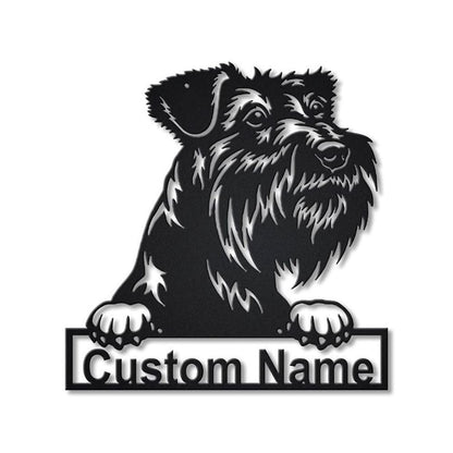 Custom Tsverkshnautser Dog Metal Sign, Led Lights Tsverkshnautser Sign, Dog Lover Gift, Dog Wall Sign, Home Decor Sign