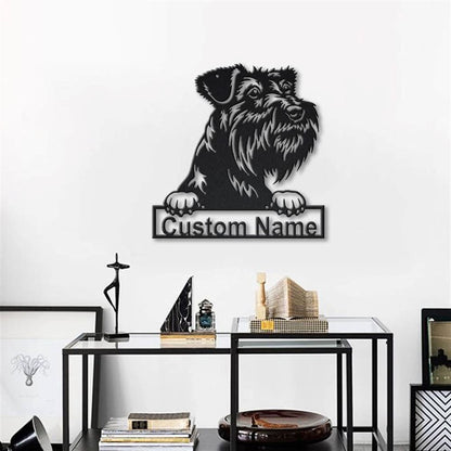 Custom Tsverkshnautser Dog Metal Sign, Led Lights Tsverkshnautser Sign, Dog Lover Gift, Dog Wall Sign, Home Decor Sign