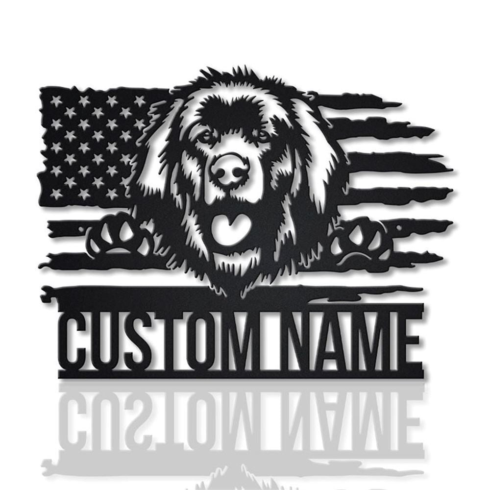 Custom US Leonberger Dog Metal Sign, Led Lights Leonberger Dog Sign, Dog Lover Gift, Dog Wall Sign, Home Decor Sign