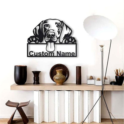 Custom Weimaraner Dog Metal Sign, Led Lights Weimaraner Metal Sign, Dog Lover Gift, Dog Wall Sign, Home Decor Sign