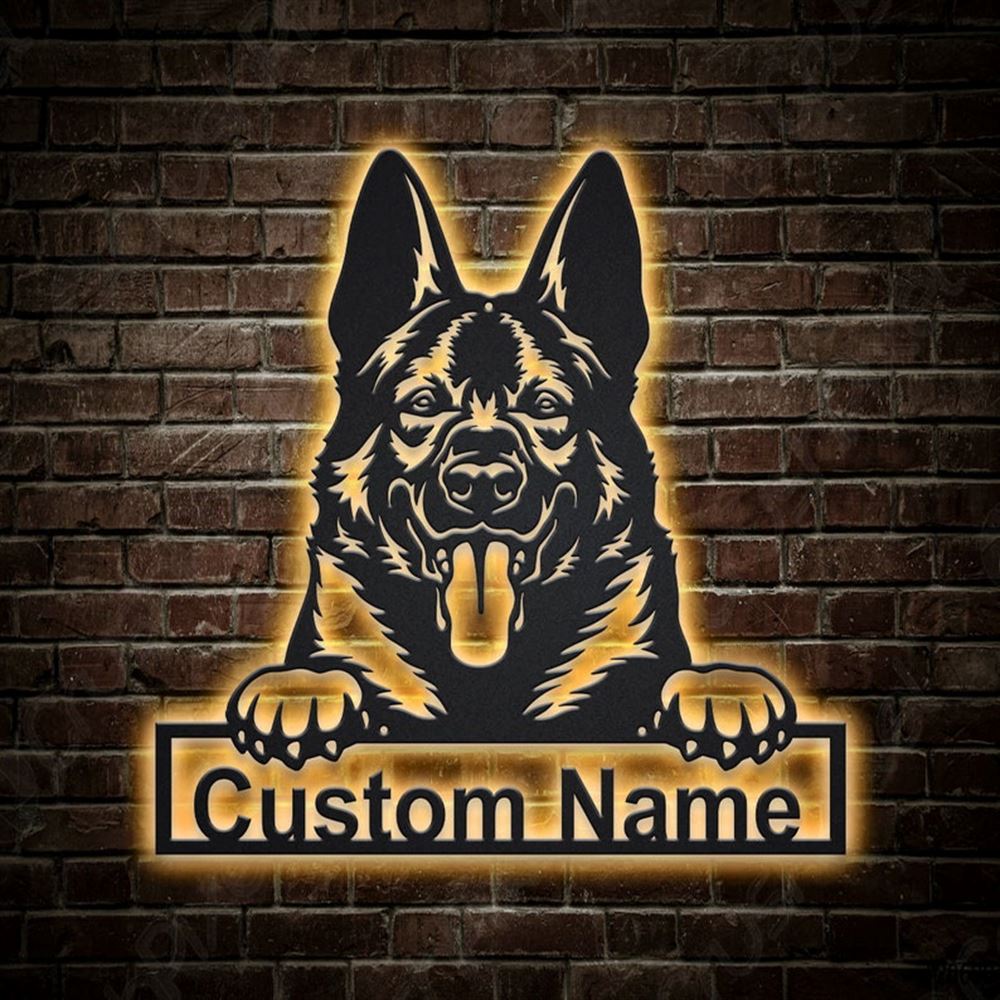 Custom West Gothic Dog Metal Sign, Led Lights West Gothic Sign, Dog Lover Gift, Dog Wall Sign, Home Decor Sign