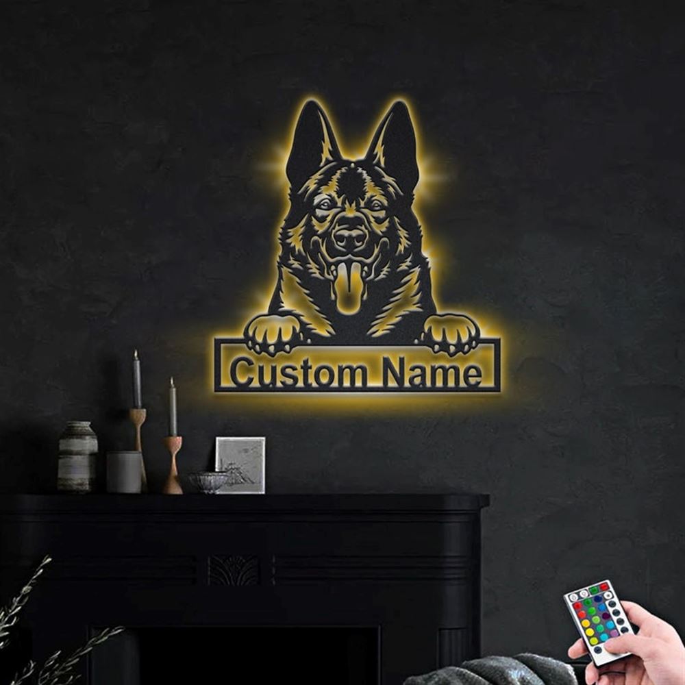 Custom West Gothic Dog Metal Sign, Led Lights West Gothic Sign, Dog Lover Gift, Dog Wall Sign, Home Decor Sign