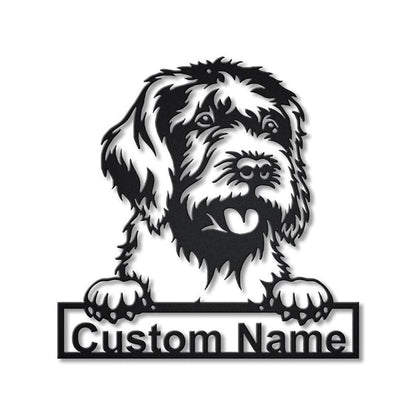 Custom Wirehaired Pointing Griffon Metal Sign, Led Lights Wirehaired Pointing Griffon Sign, Dog Lover Gift, Dog Wall Sign, Home Decor Sign