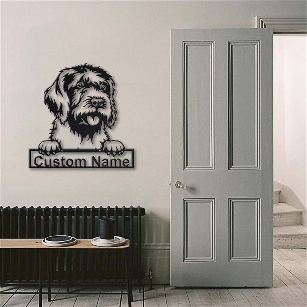 Custom Wirehaired Pointing Griffon Metal Sign, Led Lights Wirehaired Pointing Griffon Sign, Dog Lover Gift, Dog Wall Sign, Home Decor Sign