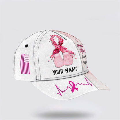 Customized Breast Cancer Awareness November Girl Baseball Cap, Gifts For Breast Cancer Patients, Breast Cancer Hat