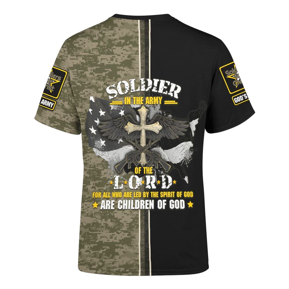Customized God Bless American Veterans Jesus All Over Print 3D T-Shirt, Gift For Christian, Jesus Shirt
