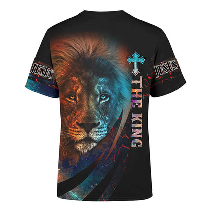 Customized The King Jesus Lion All Over Print 3D T-Shirt, Gift For Christian, Jesus Shirt