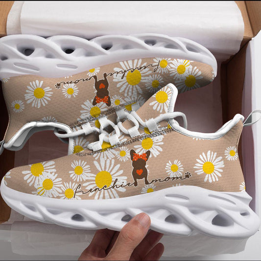 Cute Frenchie Mom, Daisy Flowers Max Soul Shoes For Men Women, Running shoes For Dog Lovers, Max Soul Shoes, Dog Shoes Running