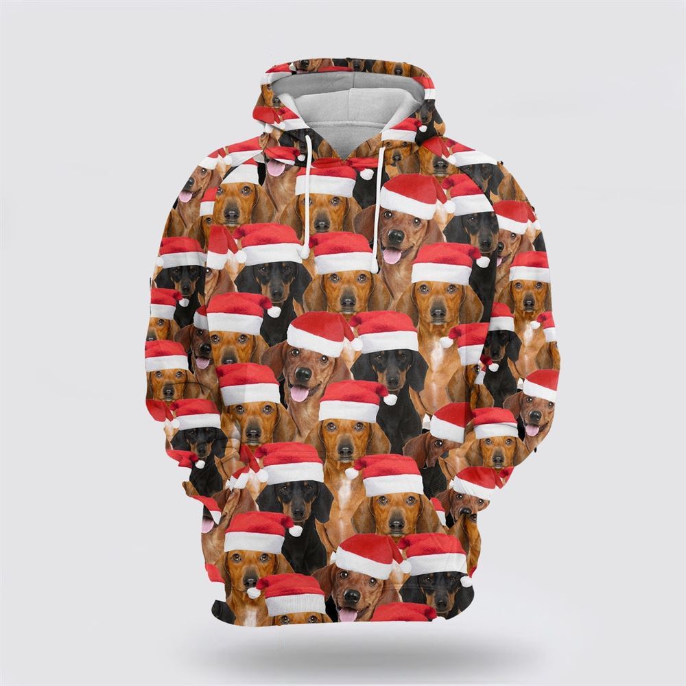 Dachshund Christmas Group All Over Print 3D Hoodie For Men & Women, Christmas Dog Hoodie, Christmas Hoodie Cute, Christmas Gift