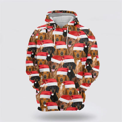 Dachshund Christmas Group All Over Print 3D Hoodie For Men & Women, Christmas Dog Hoodie, Christmas Hoodie Cute, Christmas Gift