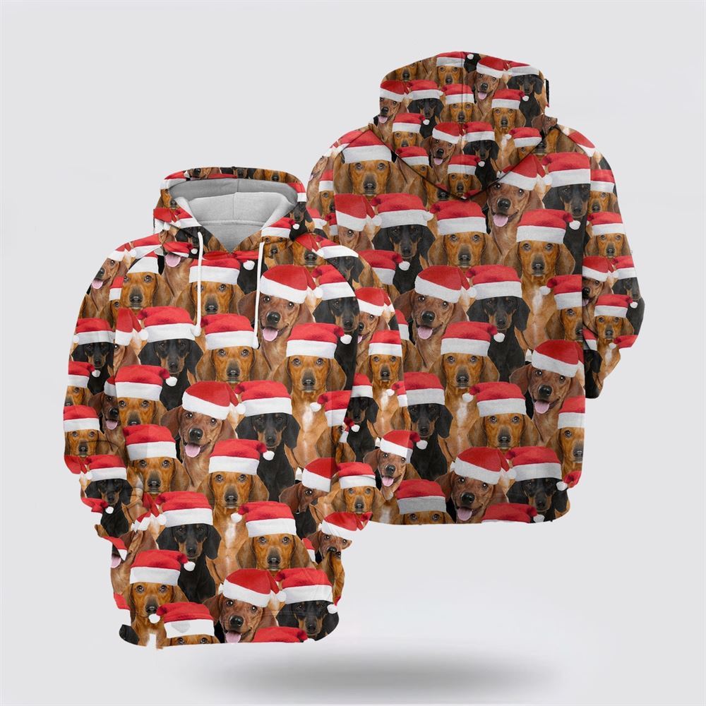 Dachshund Christmas Group All Over Print 3D Hoodie For Men & Women, Christmas Dog Hoodie, Christmas Hoodie Cute, Christmas Gift