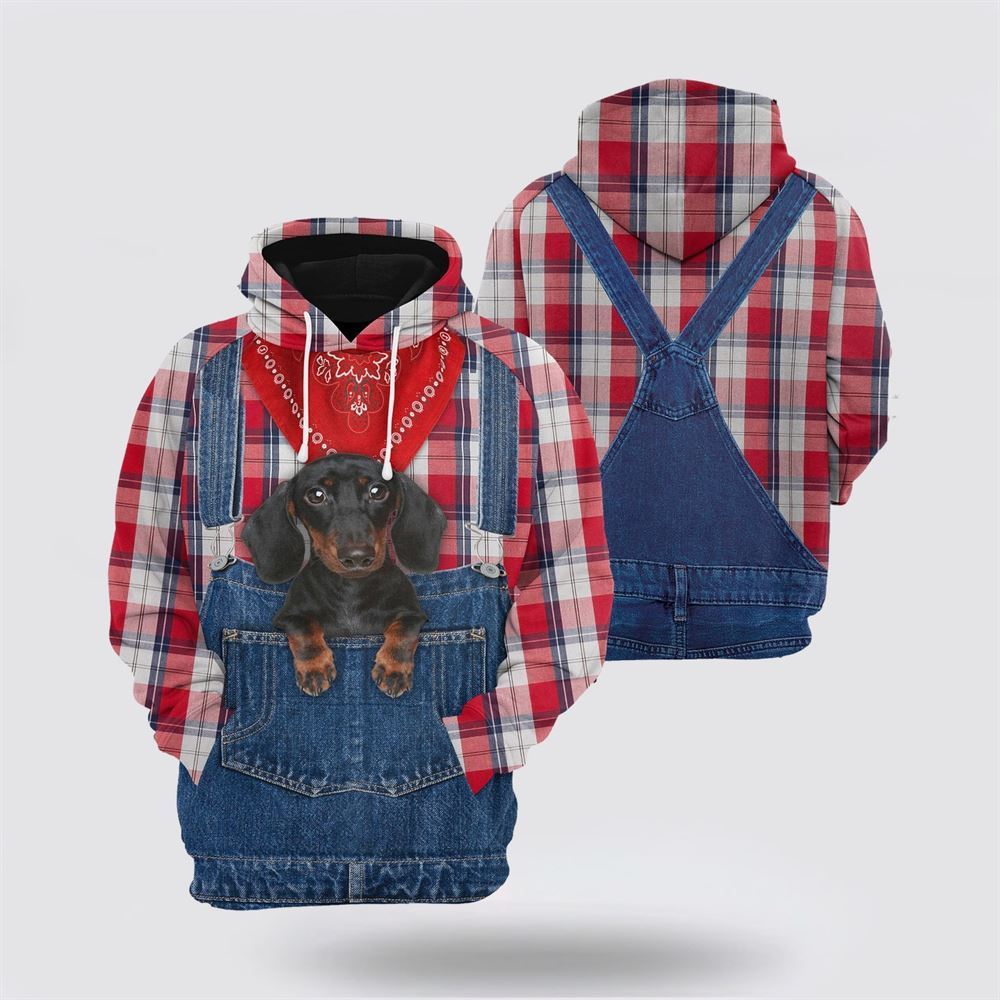 Dachshund Farm All Over Print 3D Hoodie For Men & Women, Christmas Dog Hoodie, Christmas Hoodie Cute, Christmas Gift