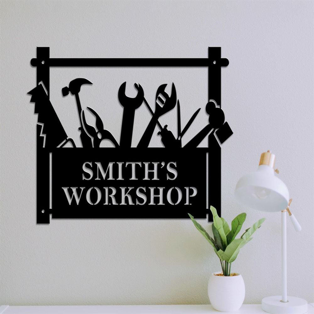 Dad's Workshop Metal Sign, Garage Sign, Workshed Sign, Metal Sign For Dad, Gifts For Him, Gifts For Dad, Gifts Man Cave Garage