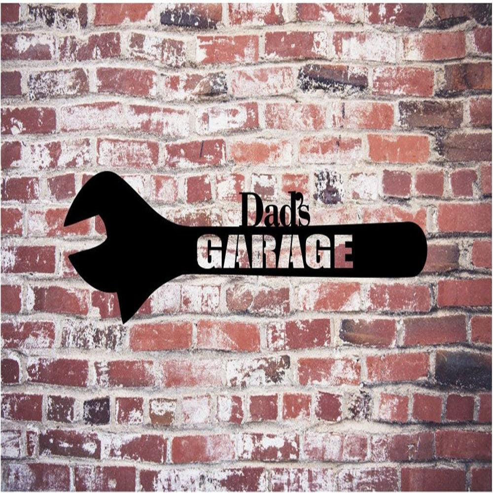 Dads Garage Wrench Metal Home Decor, Garage Home Decor, Garage Wall Art, Dad's Garage Wall Art