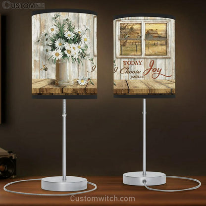 Daisy Vase Today I Choose Joy Farm Landscape Table Lamb