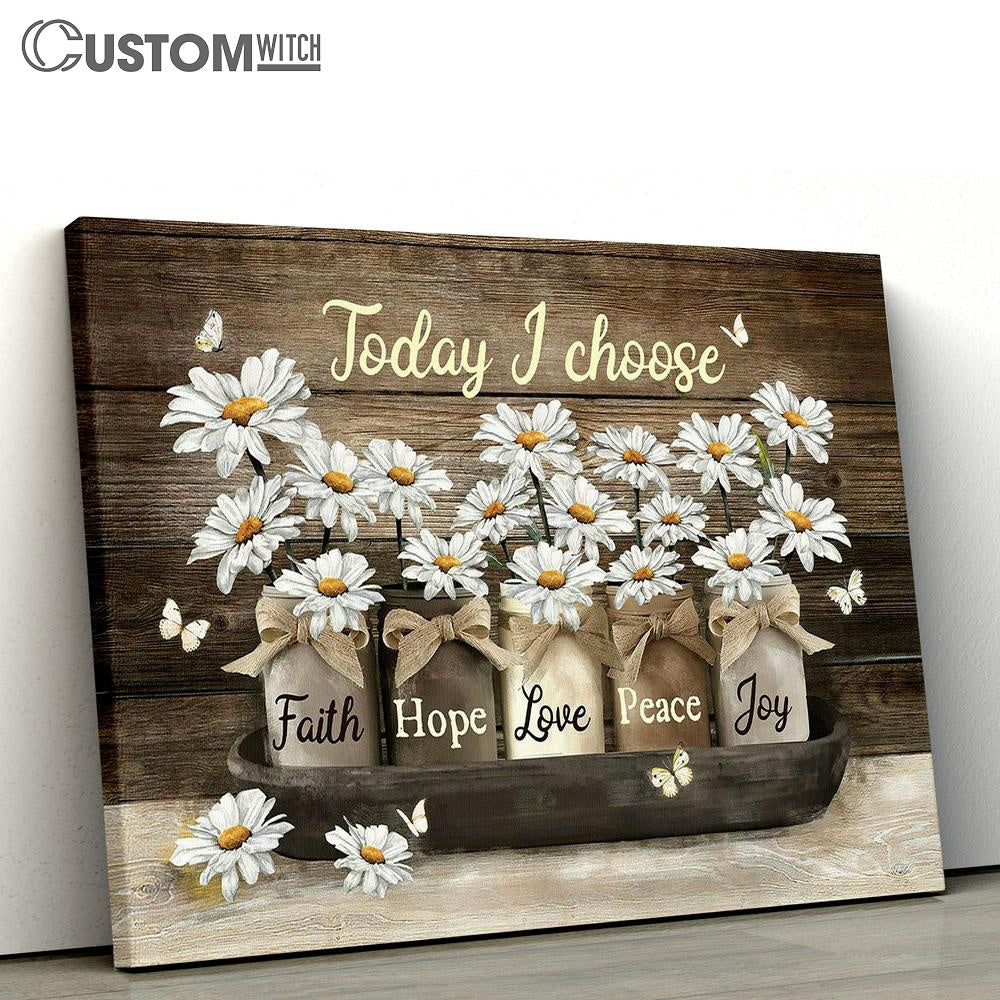 Daisy White Butterfly God Says You Are Canvas Wall Art - Bible Verse Canvas - Religious Prints