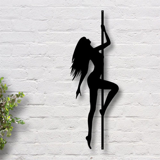 Dancer Silhouette Metal Bar Sign, Erotic Dancer Metal Sign, Father's Day Gift