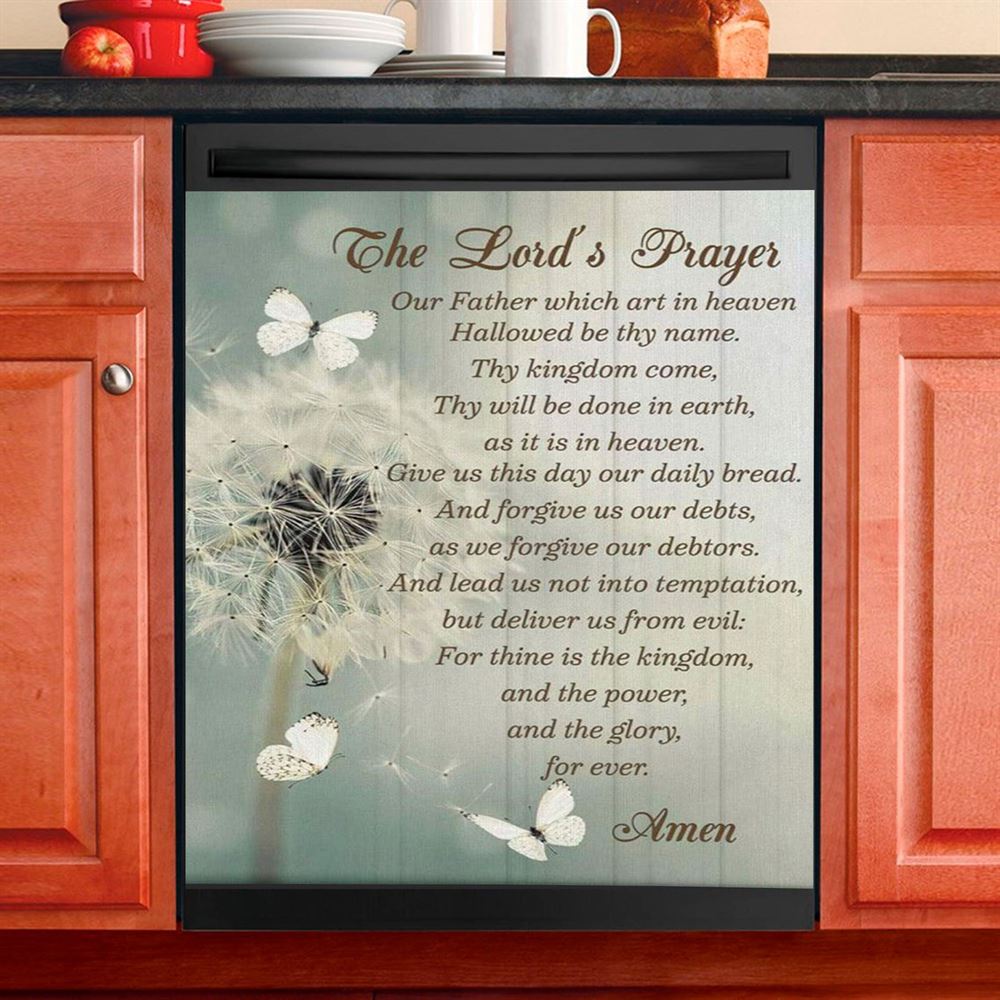 Dandelion Create In Me A Clean Heart Psalm 5110 Dishwasher Cover, Bible Verse Dishwasher Magnet Cover, Scripture Kitchen Decor