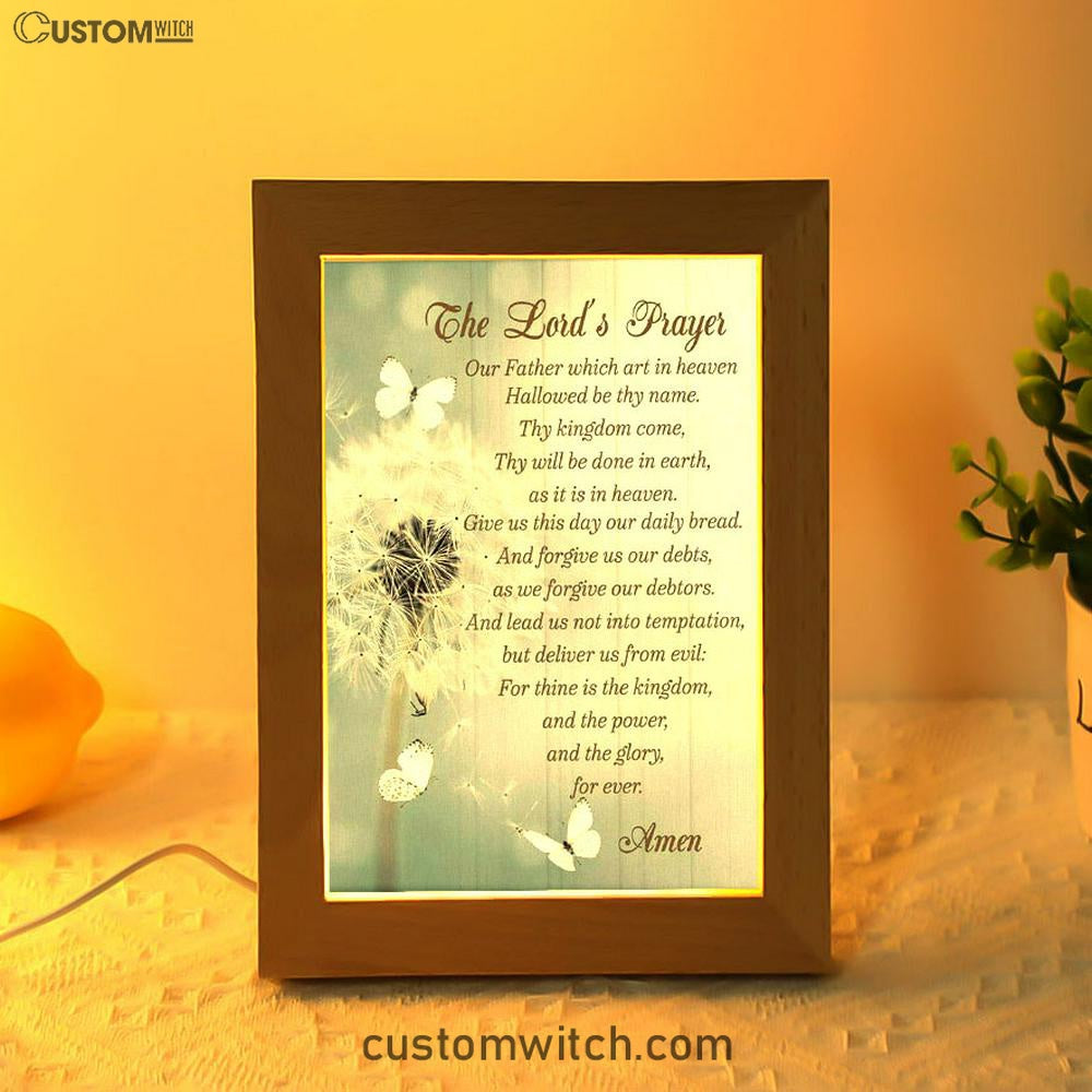 Dandelion Create In Me A Clean Heart Psalm 5110 Frame Lamp Prints - Bible Verse Decor - Scripture Art
