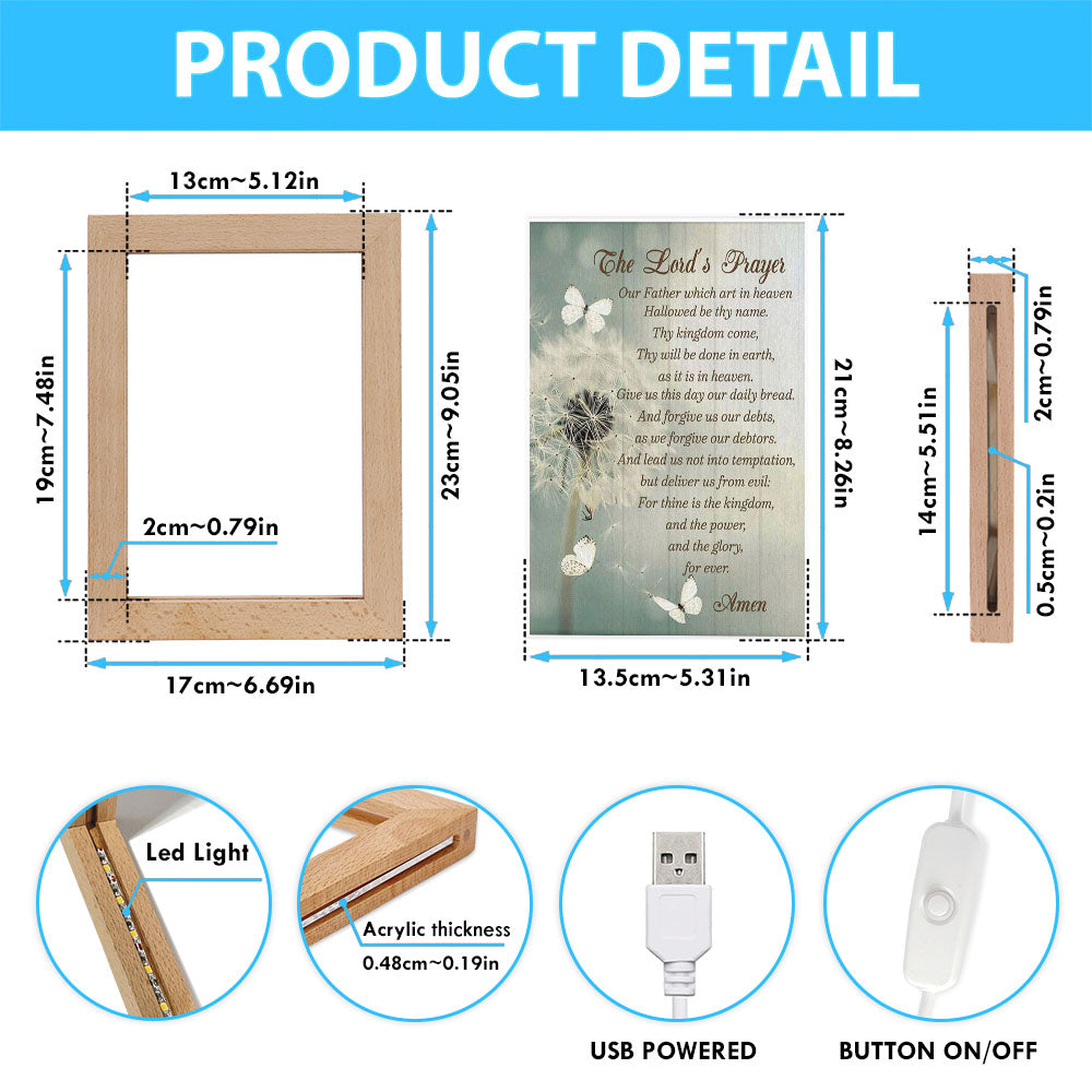 Dandelion Create In Me A Clean Heart Psalm 5110 Frame Lamp Prints - Bible Verse Decor - Scripture Art