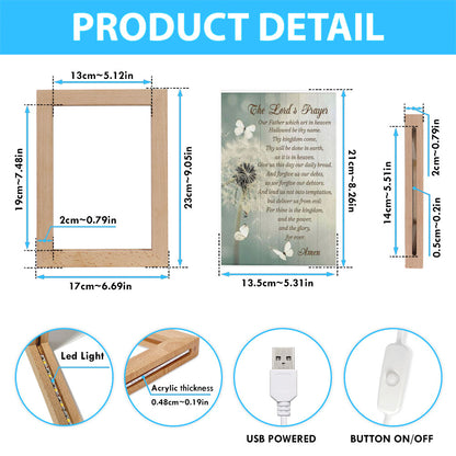 Dandelion Create In Me A Clean Heart Psalm 5110 Frame Lamp Prints - Bible Verse Decor - Scripture Art