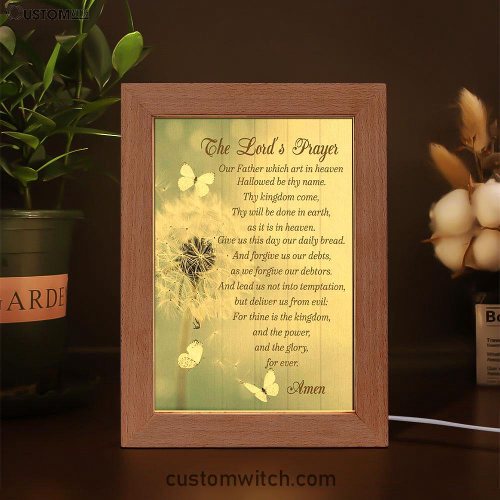 Dandelion Create In Me A Clean Heart Psalm 5110 Frame Lamp Prints - Bible Verse Decor - Scripture Art