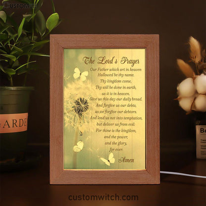 Dandelion Create In Me A Clean Heart Psalm 5110 Frame Lamp Prints - Bible Verse Decor - Scripture Art