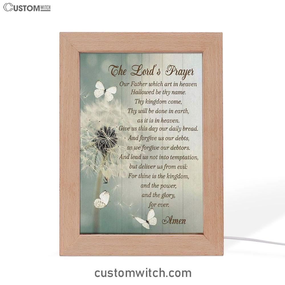 Dandelion Create In Me A Clean Heart Psalm 5110 Frame Lamp Prints - Bible Verse Decor - Scripture Art