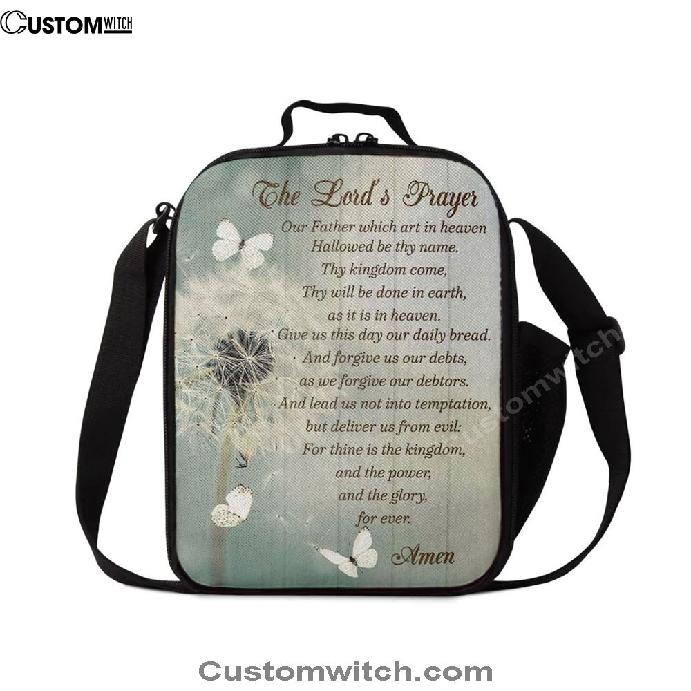 Dandelion Create In Me A Clean Heart Psalm 5110 Lunch Bag, Christian Lunch Bag For School, Picnic, Religious Lunch Bag