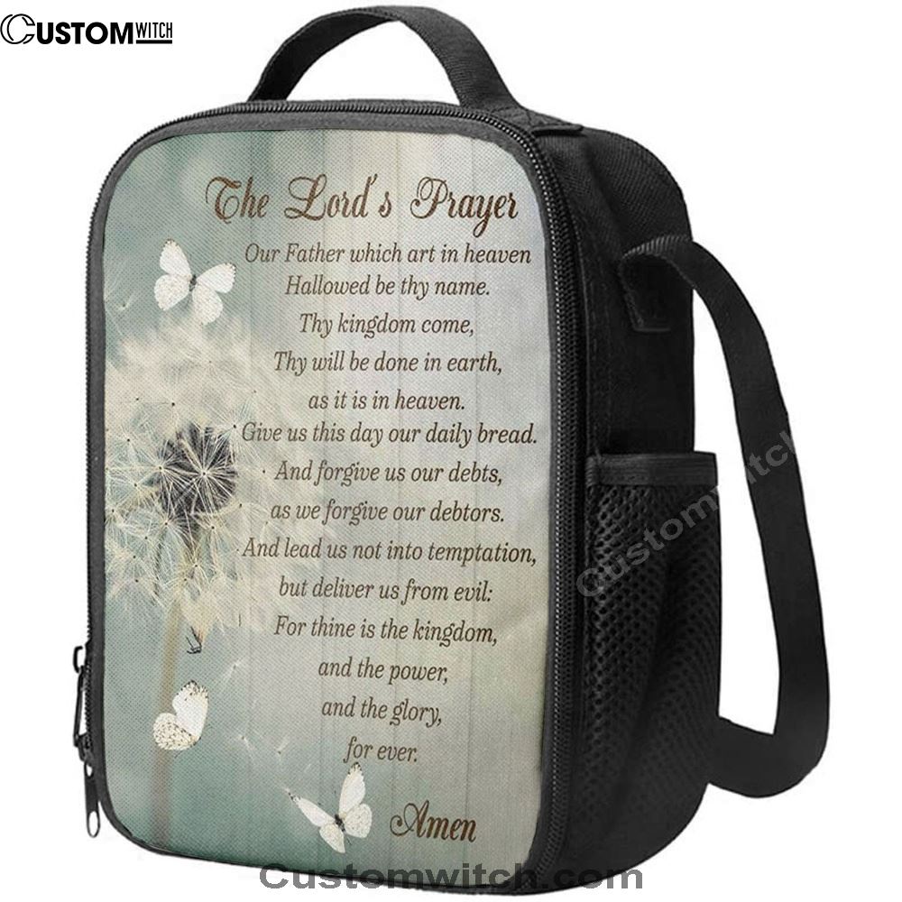 Dandelion Create In Me A Clean Heart Psalm 5110 Lunch Bag, Christian Lunch Bag For School, Picnic, Religious Lunch Bag