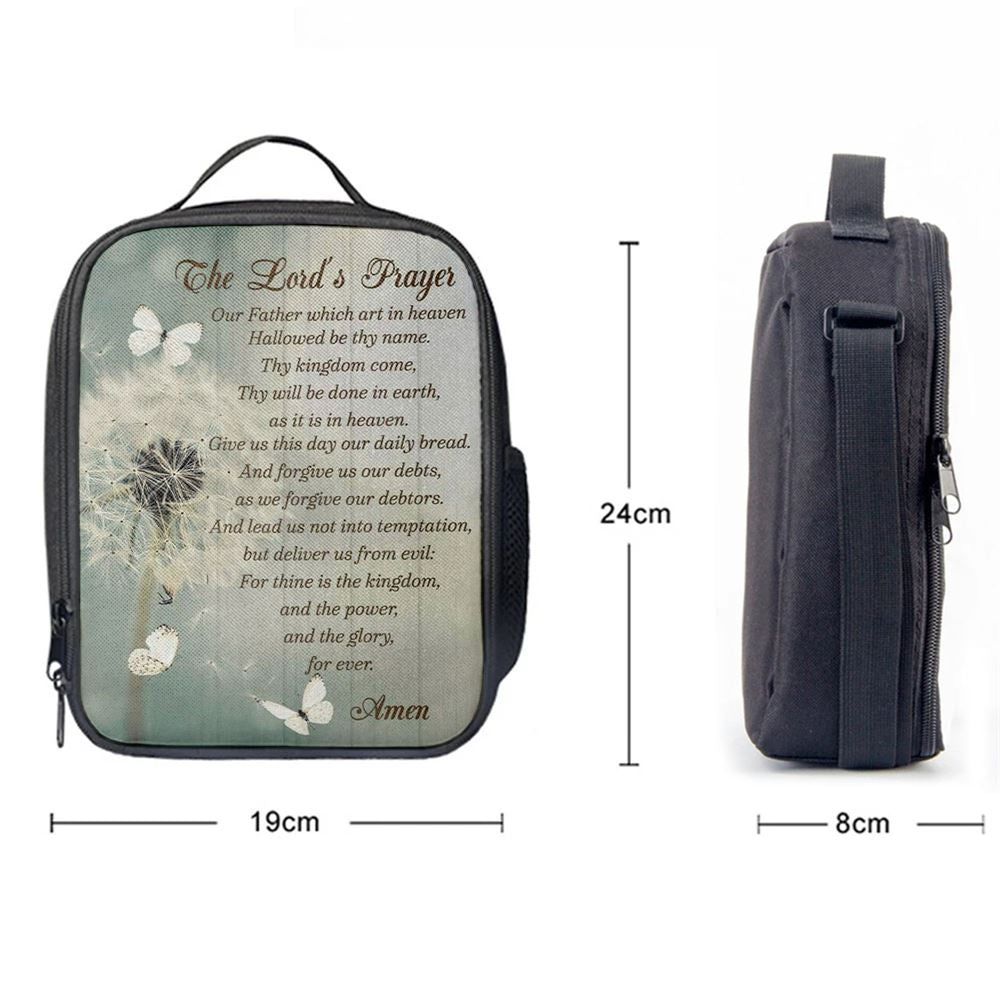 Dandelion Create In Me A Clean Heart Psalm 5110 Lunch Bag, Christian Lunch Bag For School, Picnic, Religious Lunch Bag
