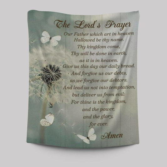 Dandelion Create In Me A Clean Heart Psalm 5110 Tapestry Prints - Bible Verse Wall Decor - Scripture Wall Art